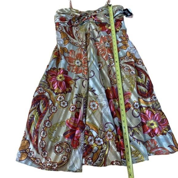 New Floral Sleeveless Eva Blue Dress Size 12 - Picture 11 of 11